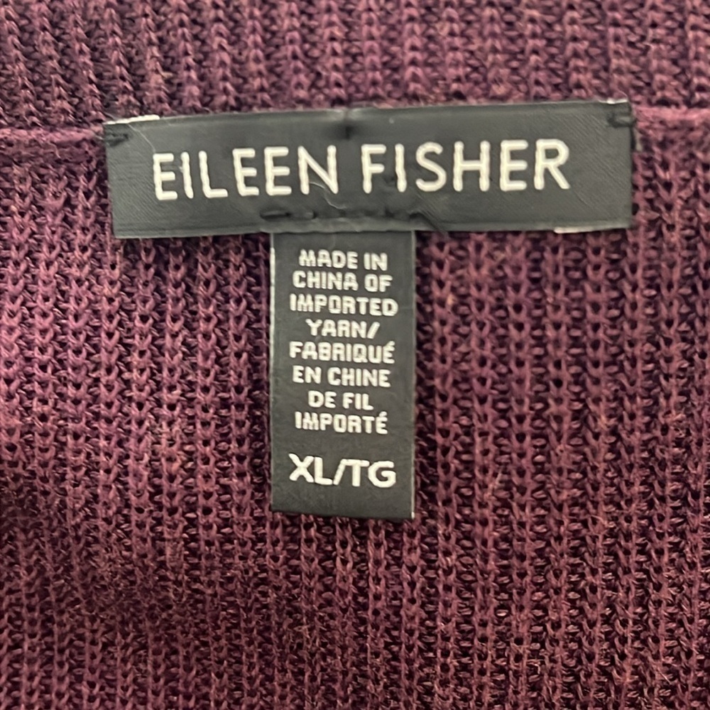 Eileen Fisher Tencel Silk Blend Turtleneck Sweater Top Size XL - Picture 5 of 6